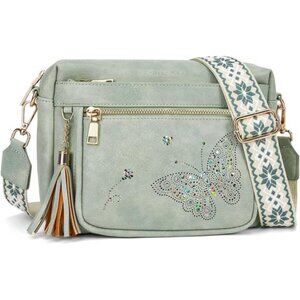 Crossbody Bags Trendy Vegan Leather Mint Green